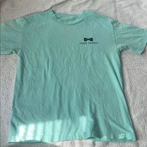 Simply Southern Aqua Tee with Bow Tie Logo